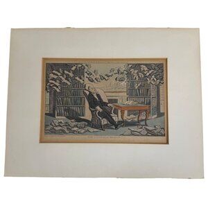 Antique Dr Syntax Illustration Print The Doctors Dream by Thomas Rowlandson